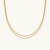 Astrid & Miyu Duo Chain Necklace In Gold