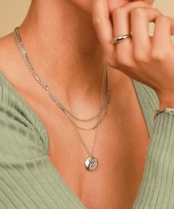 Astrid & Miyu Duo Chain Necklace In Silver Best Sellers