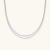 Astrid & Miyu Duo Chain Necklace In Silver Best Sellers