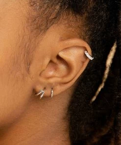 Astrid & Miyu Bubble Hoop 6.5mm In Silver 8 Astrid & Miyu Bubble Hoop 6.5mm In Silver