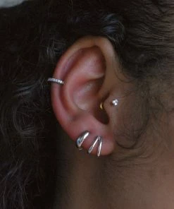 Astrid & Miyu Double Bar Stud Earrings In Silver 9 Astrid & Miyu Double Bar Stud Earrings In Silver