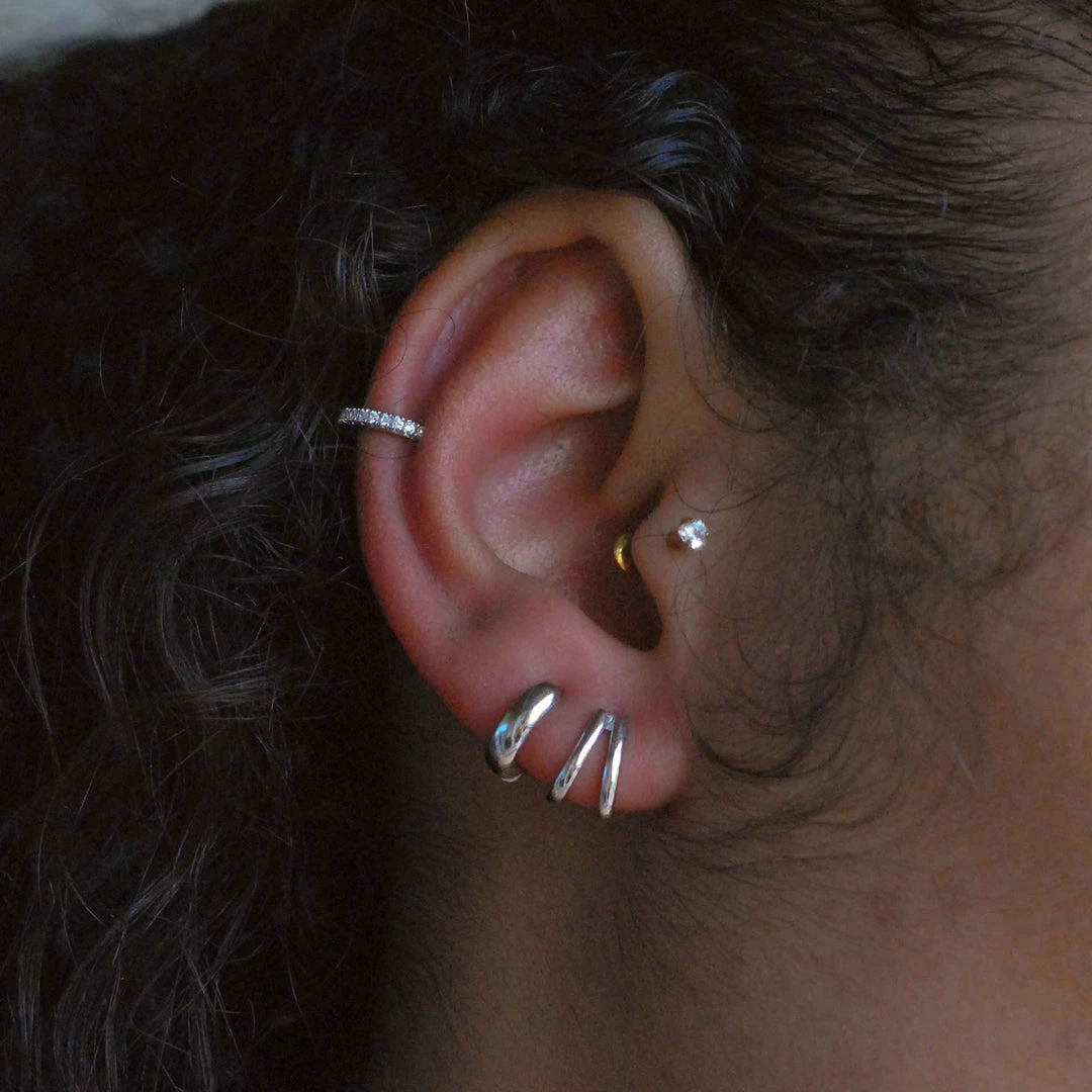 Astrid & Miyu Double Bar Stud Earrings In Silver 6 Astrid & Miyu Double Bar Stud Earrings In Silver