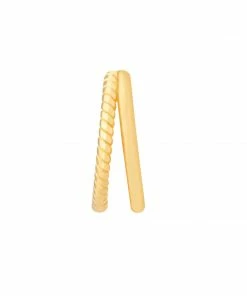 Astrid & Miyu Earrings Illusion Rope Hoop 11.5mm In Gold