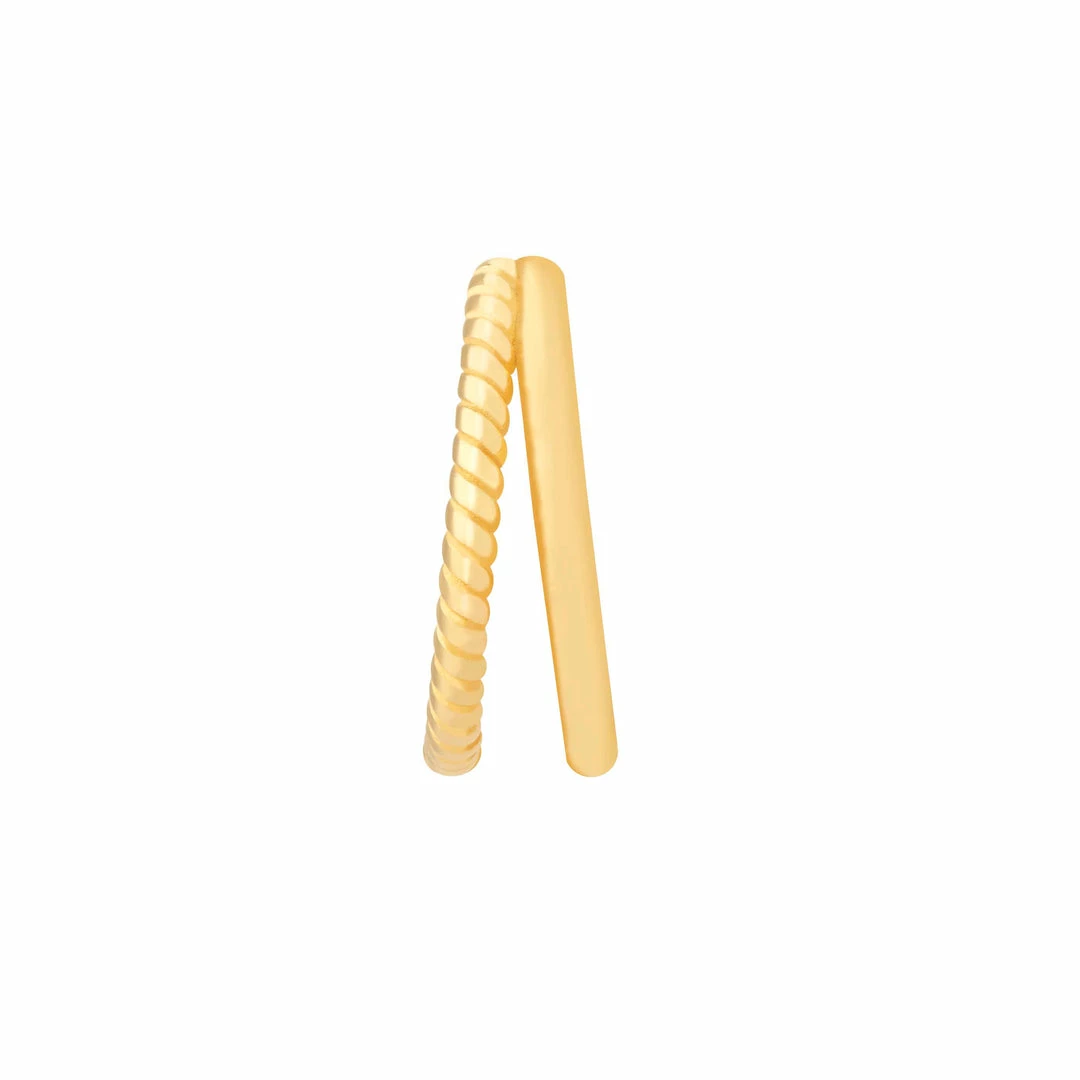 Astrid & Miyu Earrings Illusion Rope Hoop 11.5mm In Gold 4 Astrid & Miyu Earrings Illusion Rope Hoop 11.5mm In Gold