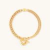 Astrid & Miyu Duo T-Bar Bracelet In Gold Bracelets
