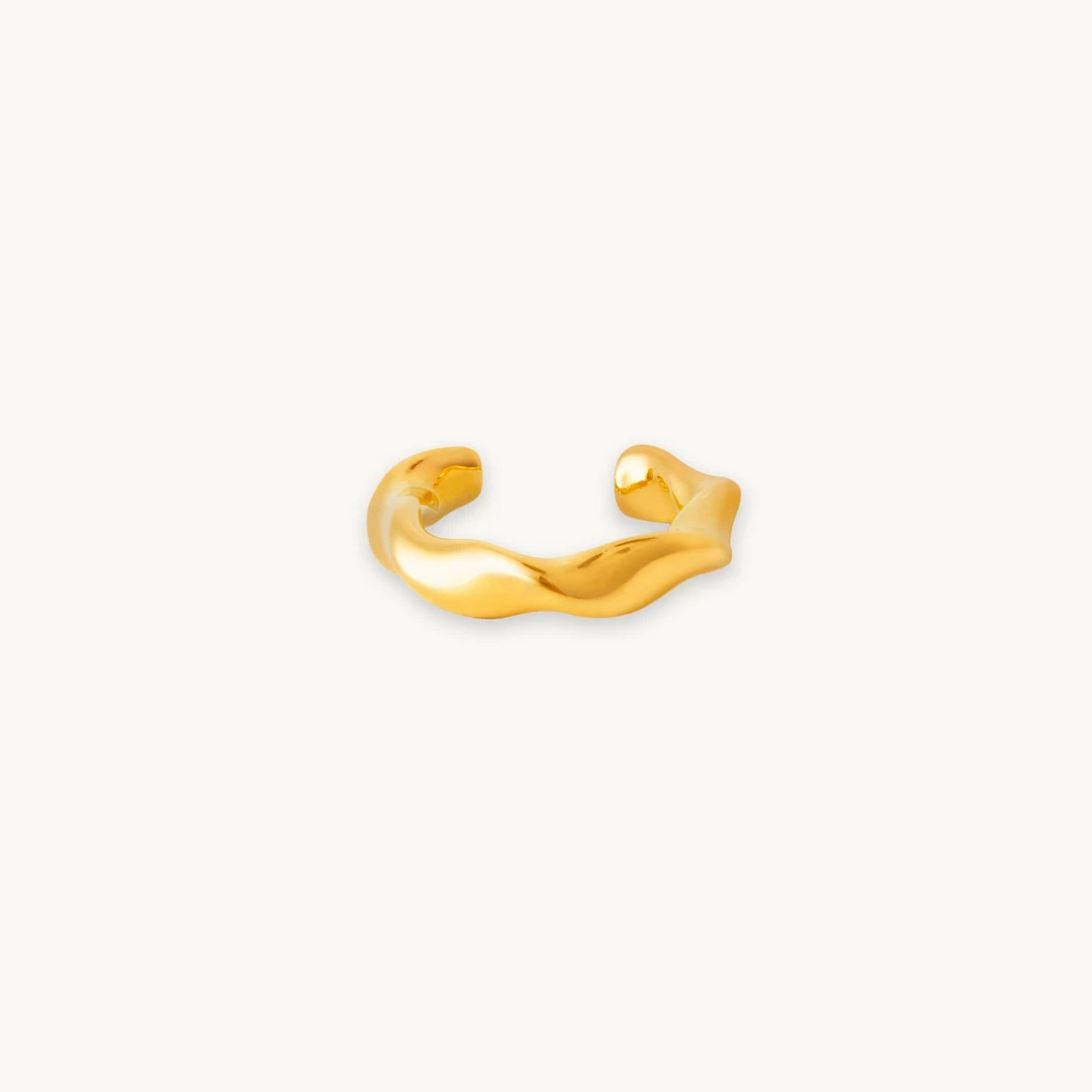 Astrid & Miyu Elemental Ear Cuff In Gold 3 Astrid & Miyu Elemental Ear Cuff In Gold
