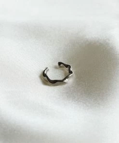 Astrid & Miyu Earrings Elemental Ear Cuff In Silver 7 Astrid & Miyu Earrings Elemental Ear Cuff In Silver