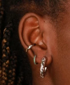 Astrid & Miyu Earrings Elemental Ear Cuff In Silver