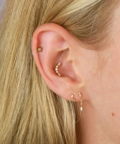 Astrid & Miyu Elysian Curved Barbell In Gold Sale 12 Astrid & Miyu Elysian Curved Barbell In Gold Sale