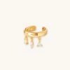 Astrid & Miyu Elysian Crystal Ear Cuff In Gold 2 Astrid & Miyu Elysian Crystal Ear Cuff In Gold