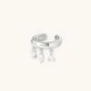 Astrid & Miyu Elysian Crystal Ear Cuff In Silver