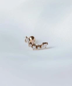 Astrid & Miyu Elysian Curved Barbell In Rose Gold