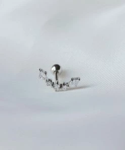 Astrid & Miyu Elysian Curved Barbell In Silver