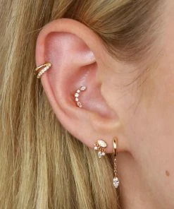 Astrid & Miyu Elysian Curved Barbell In Gold Sale