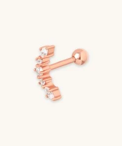 Astrid & Miyu Elysian Curved Barbell In Rose Gold