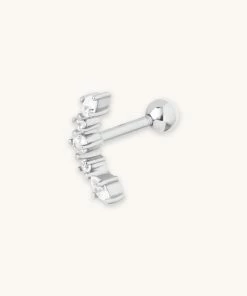 Astrid & Miyu Elysian Curved Barbell In Silver