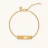Astridandmiyu Bracelets Etched ID Bracelet In Gold