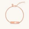 Astridandmiyu Etched ID Bracelet In Rose Gold 2 Astridandmiyu Etched ID Bracelet In Rose Gold