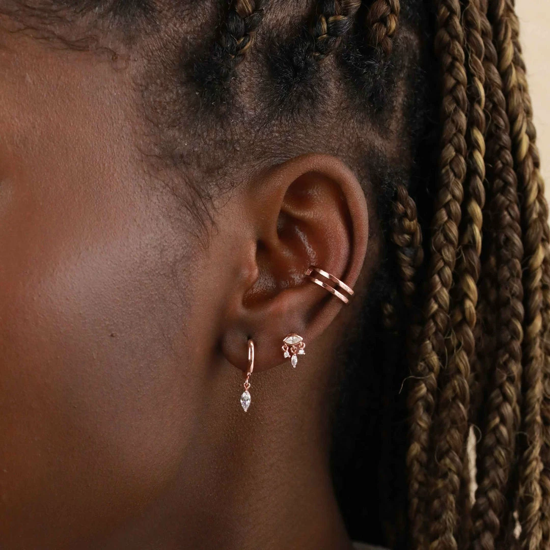 Astrid & Miyu Sale Elysian Stud Earrings In Rose Gold 4 Astrid & Miyu Sale Elysian Stud Earrings In Rose Gold