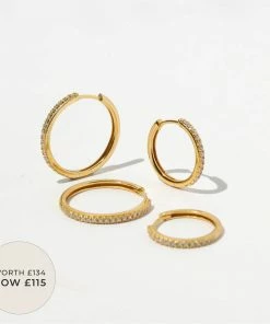 Astrid & Miyu Everyday Sparkle Stacking Set In Gold