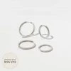 Astrid & Miyu Everyday Sparkle Stacking Set In Silver Earrings