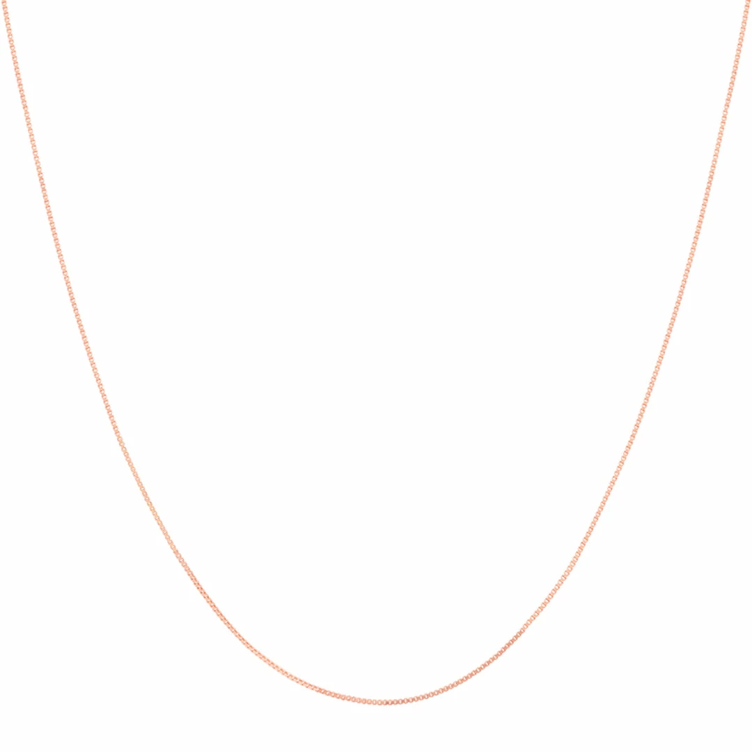 Astrid & Miyu Fine Box Chain 55cm In Rose Gold 5 Astrid & Miyu Fine Box Chain 55cm In Rose Gold