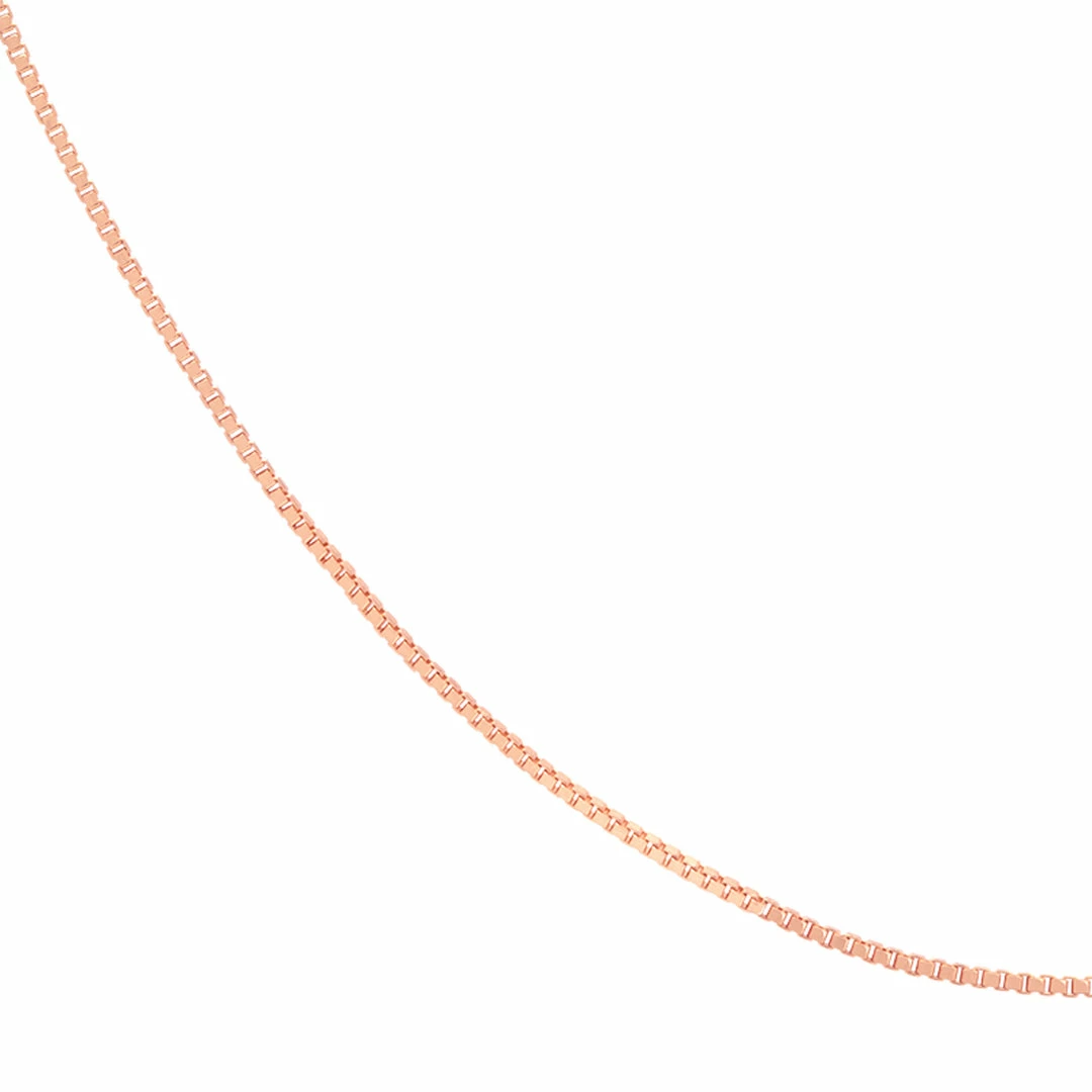 Astrid & Miyu Fine Box Chain 55cm In Rose Gold 3 Astrid & Miyu Fine Box Chain 55cm In Rose Gold