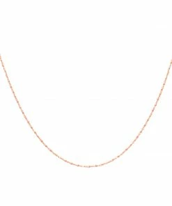 Astrid & Miyu Sale Fine Twist Chain 40cm In Rose Gold
