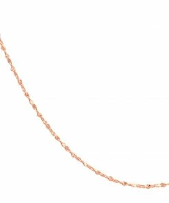Astrid & Miyu Sale Fine Twist Chain 40cm In Rose Gold