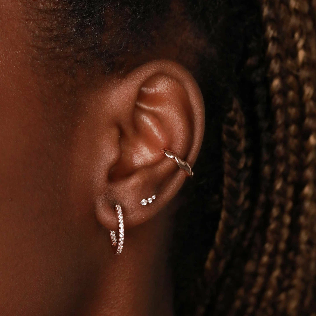 Astrid & Miyu Glimmer Crystal Barbell In Rose Gold 7 Astrid & Miyu Glimmer Crystal Barbell In Rose Gold