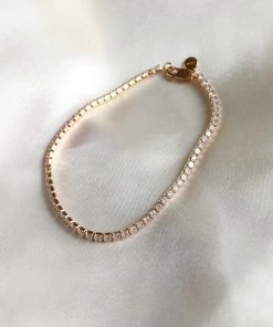 Astrid & Miyu Bold Tennis Chain Bracelet In Gold Bracelets