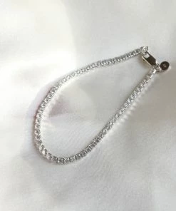 Astrid & Miyu Bold Tennis Chain Bracelet In Silver
