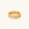 Astrid & Miyu Glimmer Pave Stacking Ring In Gold