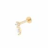 Astrid & Miyu Solid Gold Teardrop Piercing Stud