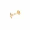 Astrid & Miyu Solid Gold Crystal Beaded Piercing Stud Earrings