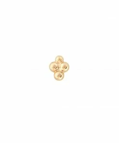 Astrid & Miyu Solid Gold Beaded Piercing Stud