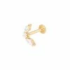 Astrid & Miyu Solid Gold Marquise Fan Piercing Stud