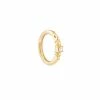 Astrid & Miyu Solid Gold Crystal Rook Hoop