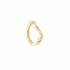 Astrid & Miyu Solid Gold Wave Rook Hoop Earrings