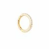 Astrid & Miyu Earrings Solid Gold Crystal Piercing Hoop