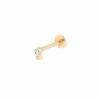Astrid & Miyu Solid Gold Double Diamond Piercing Stud 1 Astrid & Miyu Solid Gold Double Diamond Piercing Stud