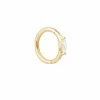 Astrid & Miyu Solid Gold Marquise Piercing Hoop Earrings