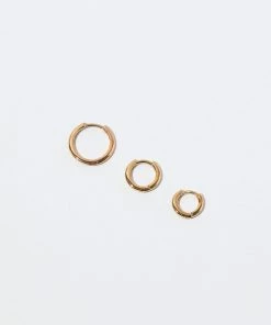 Astrid & Miyu Essential 8mm Hoop In Gold 11 Astrid & Miyu Essential 8mm Hoop In Gold