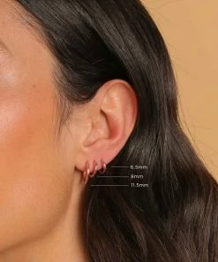 Astrid & Miyu Essential 11.5mm Hoop In Rose Gold New In