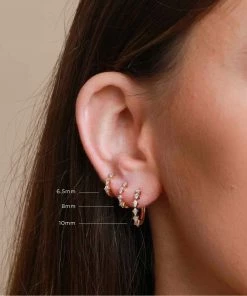 Astrid & Miyu Best Sellers Navette Hoop 11.5mm In Gold