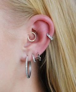 Astrid & Miyu Illusion Stud Earrings In Silver