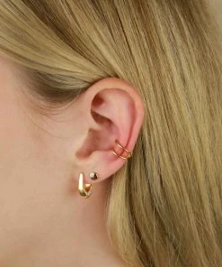 Astrid & Miyu Earrings Infinite Ear Cuff In Gold