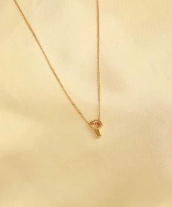 Astrid & Miyu P Initial Pendant Necklace In Gold With P Pendant Necklaces