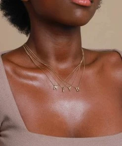 Astrid & Miyu Pendant Necklaces Y Initial Pendant Necklace In Gold With Y