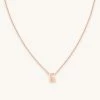 Astrid & Miyu Pendant Necklaces G Initial Pendant Necklace In Rose Gold With G 2 Astrid & Miyu Pendant Necklaces G Initial Pendant Necklace In Rose Gold With G